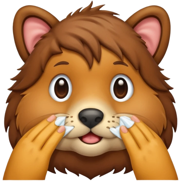 animal wiping its nose emoji