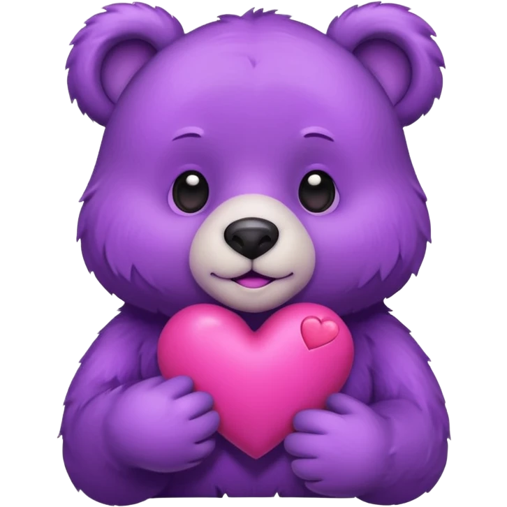 bear holding heart but it’s purple tinted emoji