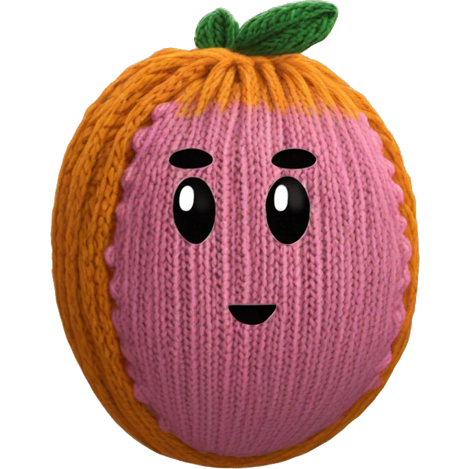 knitted mango emoji