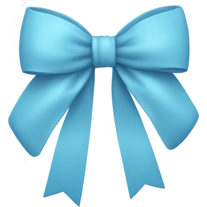 Light blue bow on light blue bow emoji
