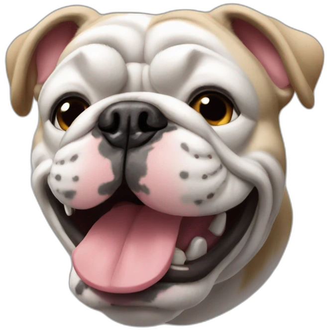 Bulldog frances riendo emoji