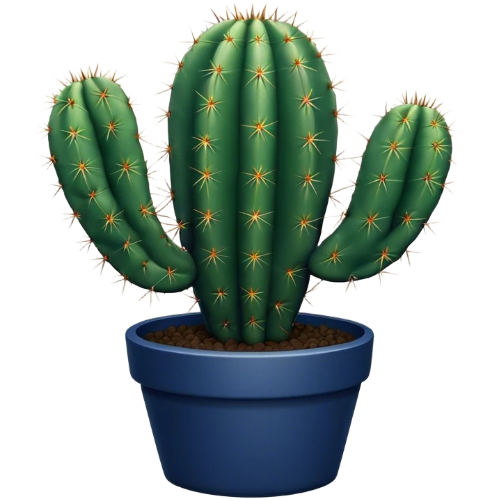Cactus in dark blue pot emoji