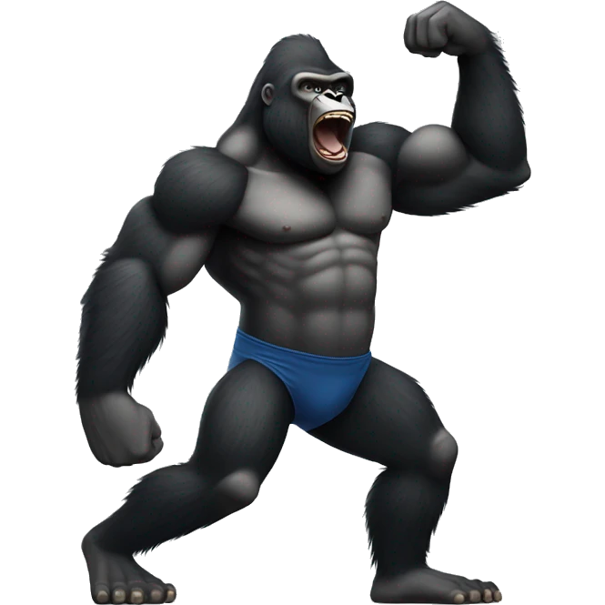 gorilla flexing muscle emoji