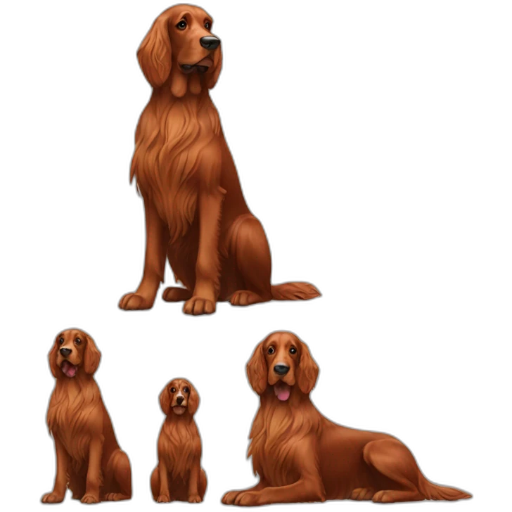 Dog irish setter full body emoji