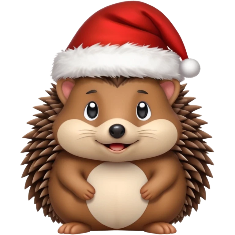 a Christmas hedgehog  emoji
