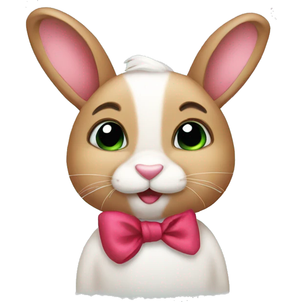 Bunny with bow  emoji