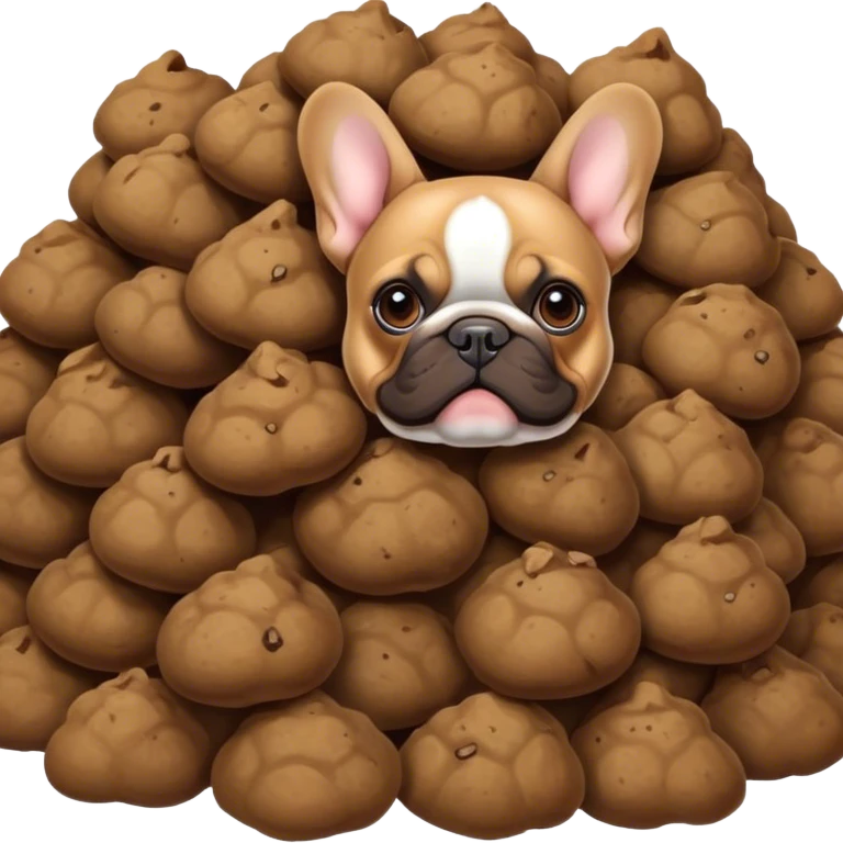 French bulldog poo emoji