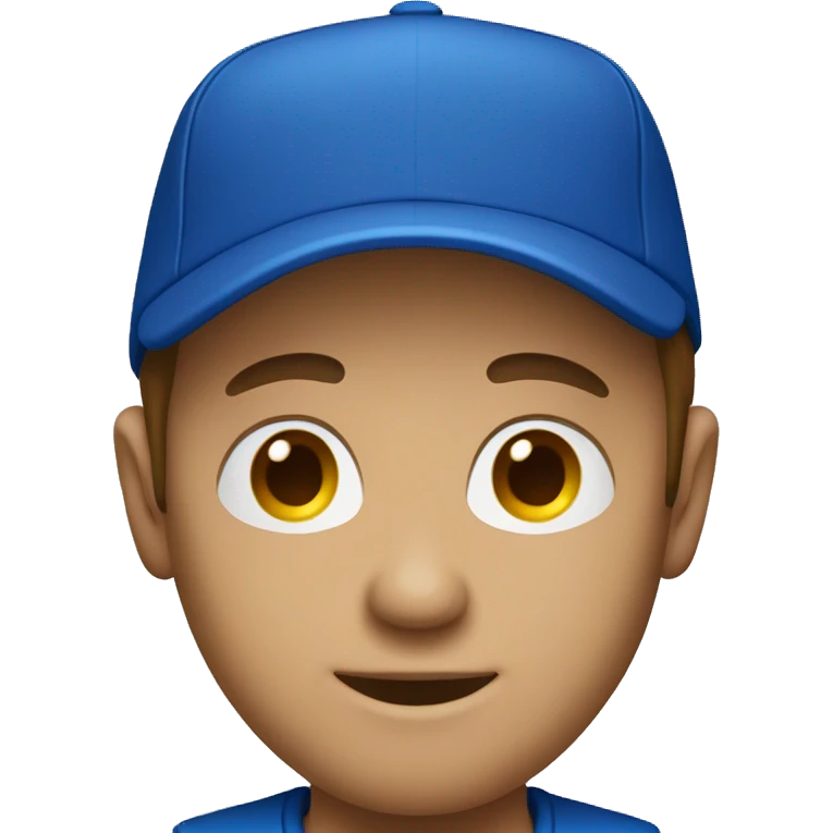 man blue 'P' cap emoji