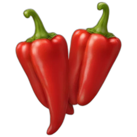 three red peppers emoji