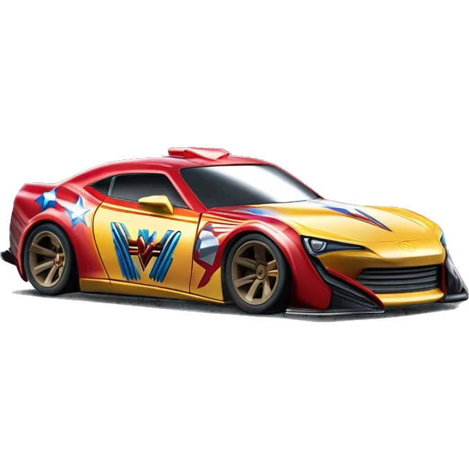 Linda Carter’s WW2 Wonder Woman Long wheelbase widened ground effects Scion FR-S hypercar hot wheels race car emoji