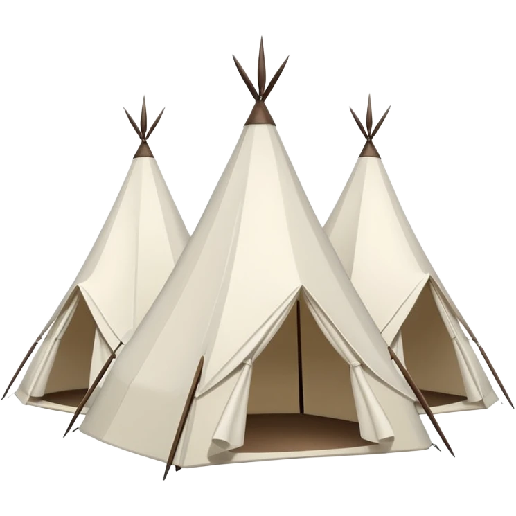 A cluster of three white, pointed top tents to mean a pop-up market emoji