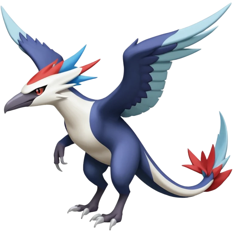 Silvally-Latios-Latias-Darkrai-Lugia-Nargacuga-Noivern-fusion-Fakémon-Pokémon-creature (full body) emoji