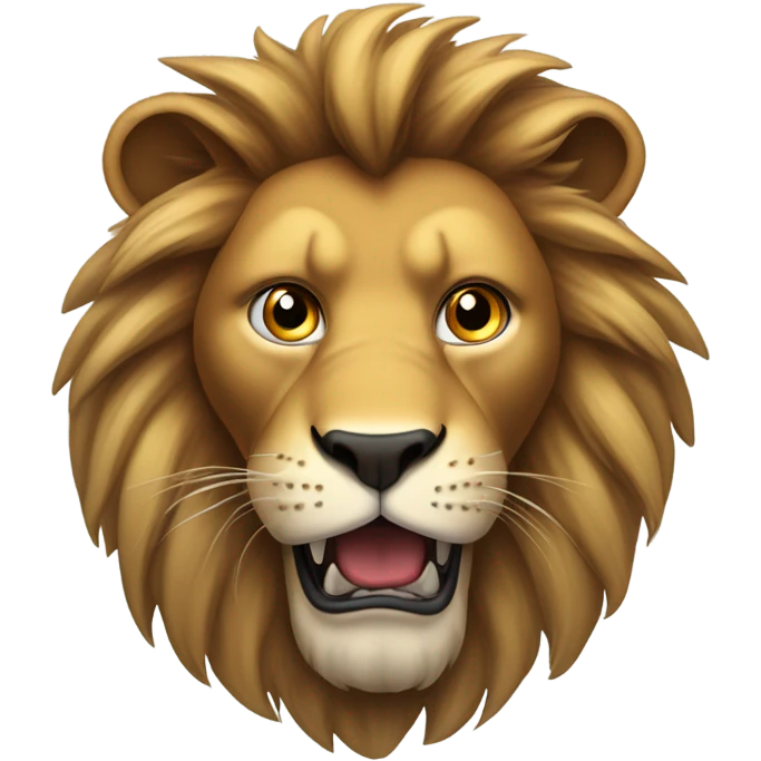 Scared lion emoji