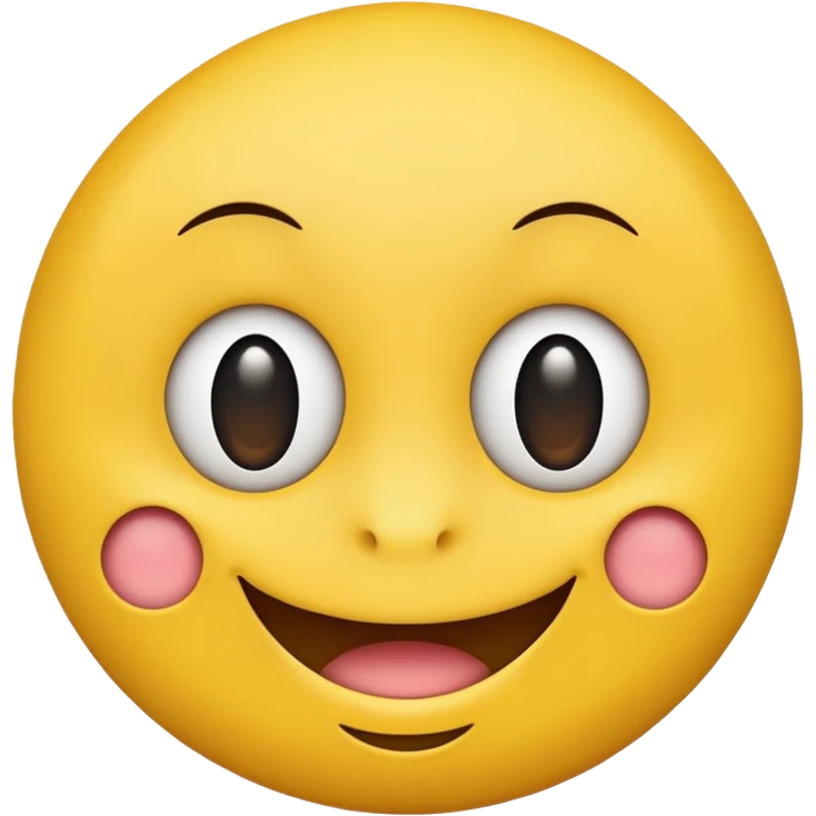 smile emoji where the eyes and mouth are very close together towards the center of the face emoji