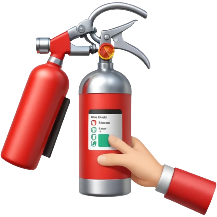 hand holding Fire extinguisher emoji