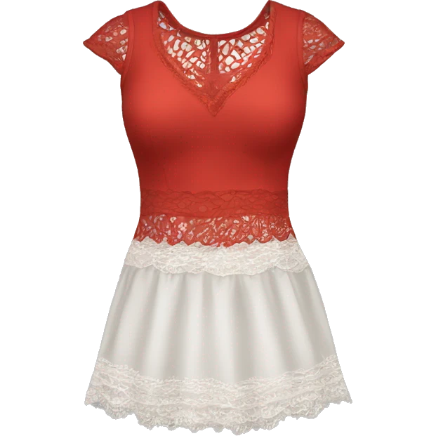 Red top with lace emoji