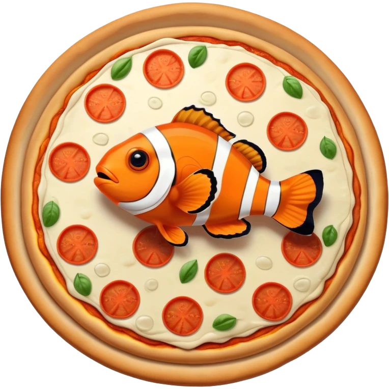 Clownfish on pizza  emoji
