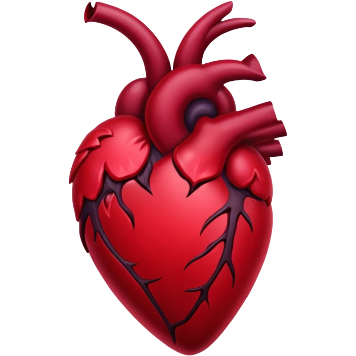Dark red bleeding heart emoji