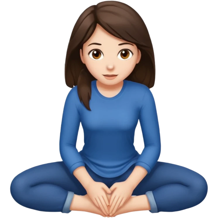 Brunette girl on her knees emoji