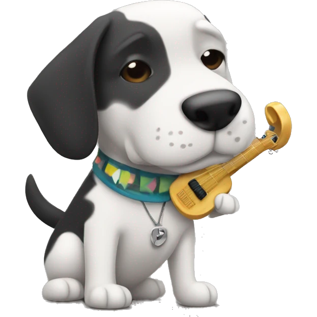 Perro con música  emoji