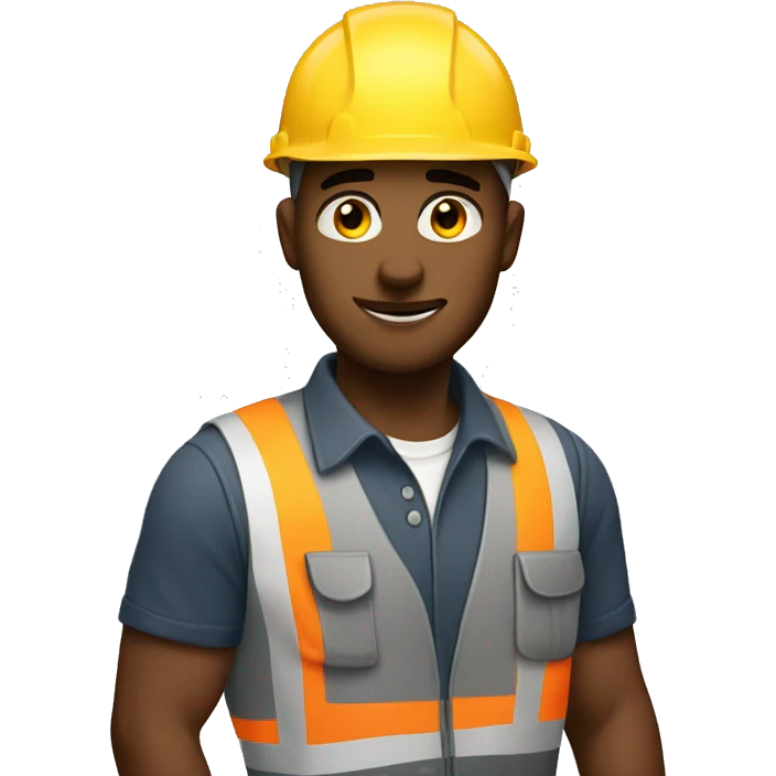construction worker in love emoji