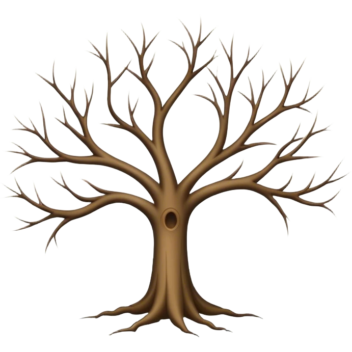 leafless tree emoji