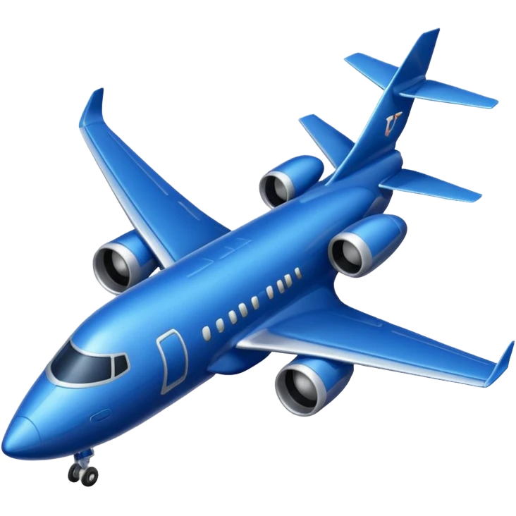 a cj2 jet plane two engines in the back the solid color dark blue emoji