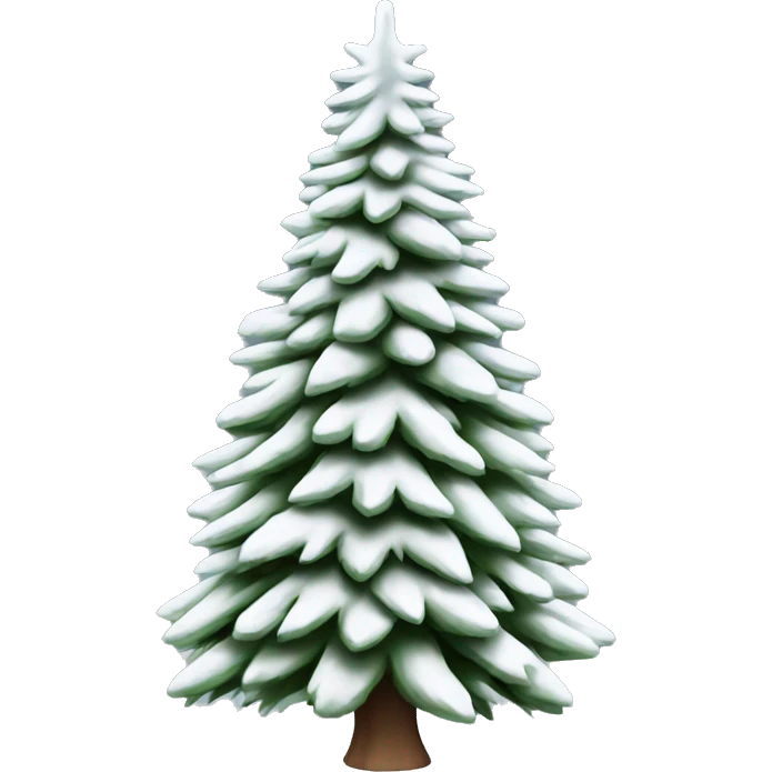 actual white fir christmas tree isolated.  emoji