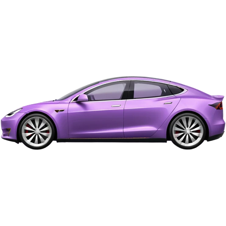 Light purple tesla side profile  emoji