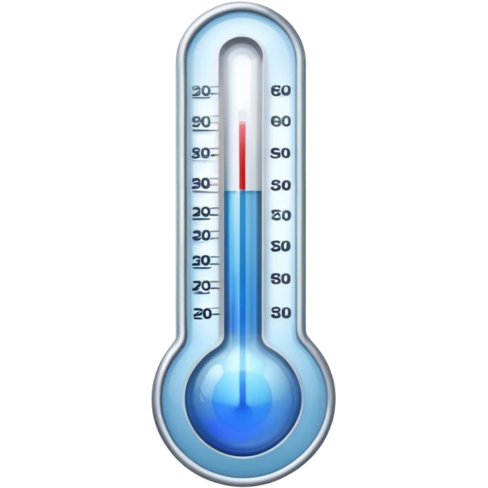 blue thermometer emoji