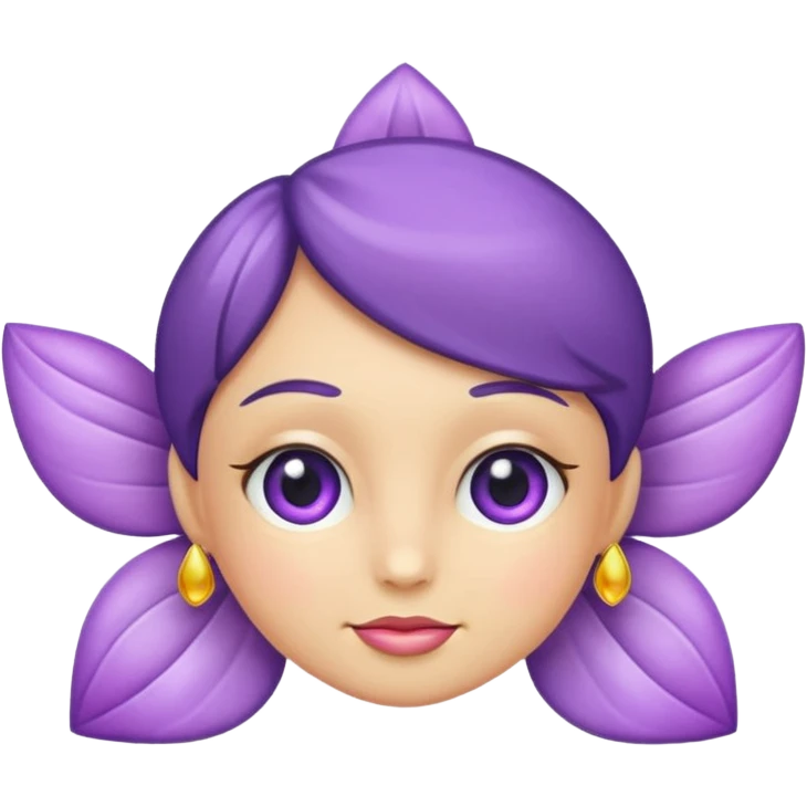 Moño  en color lila emoji