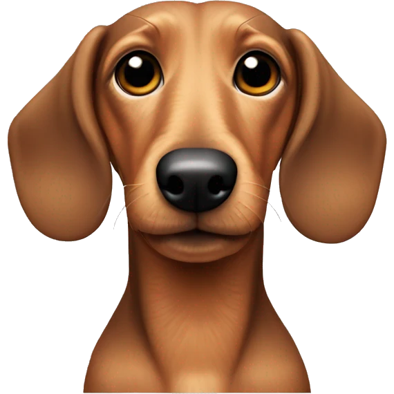 Tan wire-haired dachshund emoji