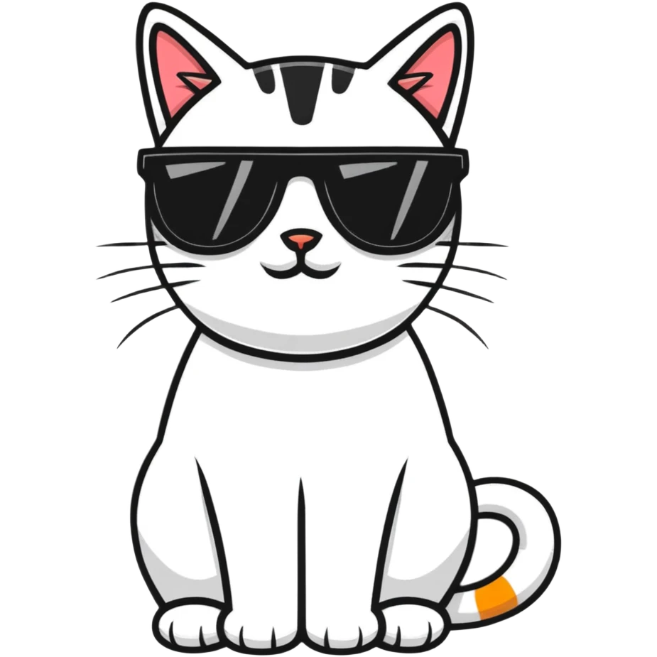 cat wearing sunglasses emoji