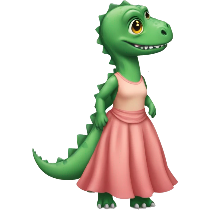 Dinosaure with a dress  emoji