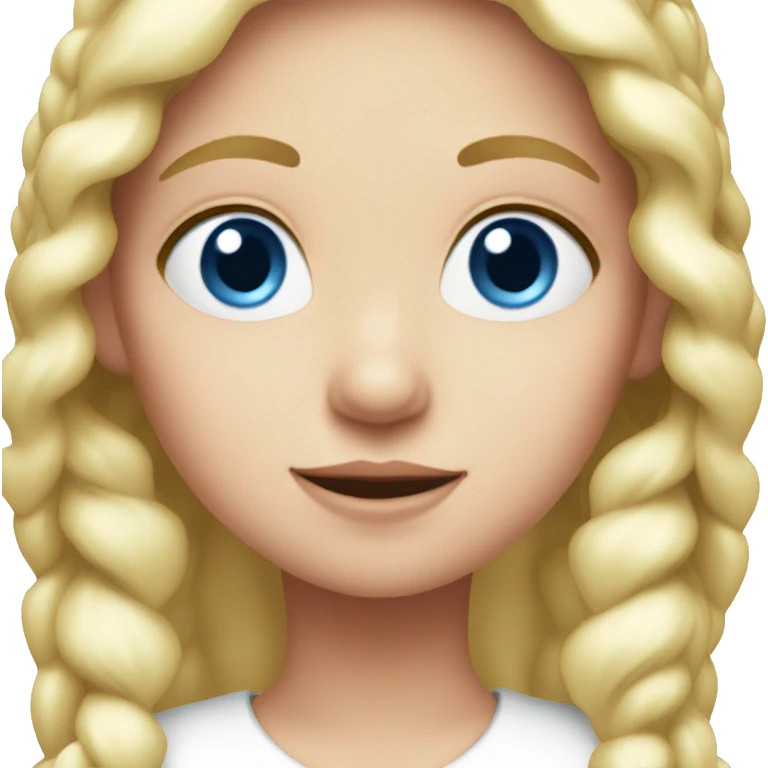 Girl as Santa, blue eyes, blond hair emoji