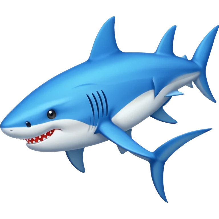 Un tiburón con tenis azules emoji