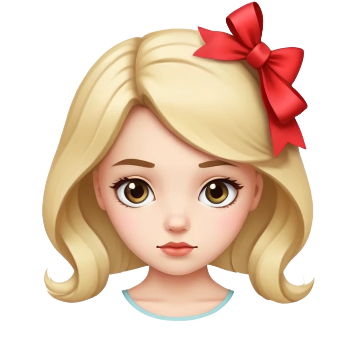 Side eye with a bow  emoji
