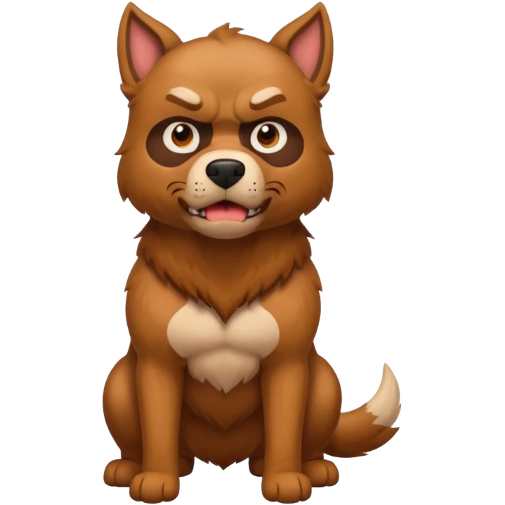Mad dog standing up emoji