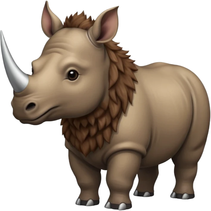 Elasmotherium. Siberian unicorn rhino emoji