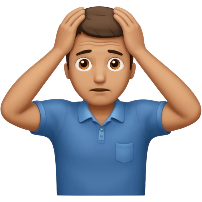 confused dad with hands on his head emoji