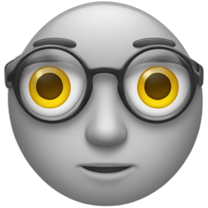 Occhio con occhiale e ottotipo emoji