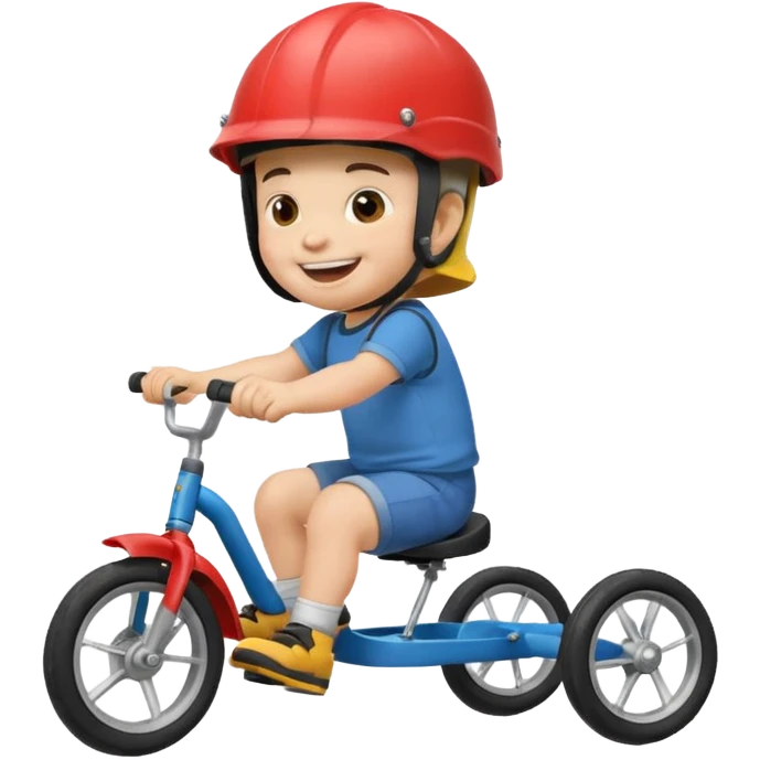 Laughing tricycle emoji