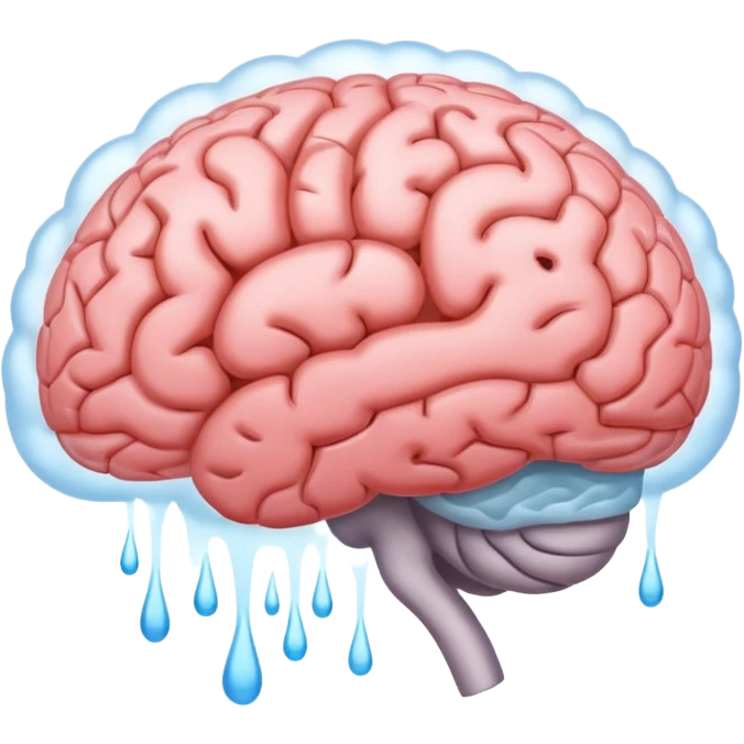 мозок в тумані Ios стиль  emoji