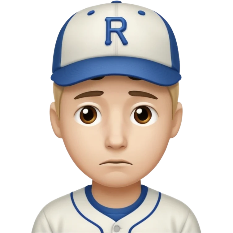 Una carita triste con una gorra de base pro show i q se llame rober emoji