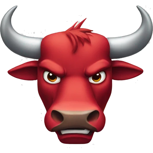 Angry red bull emoji