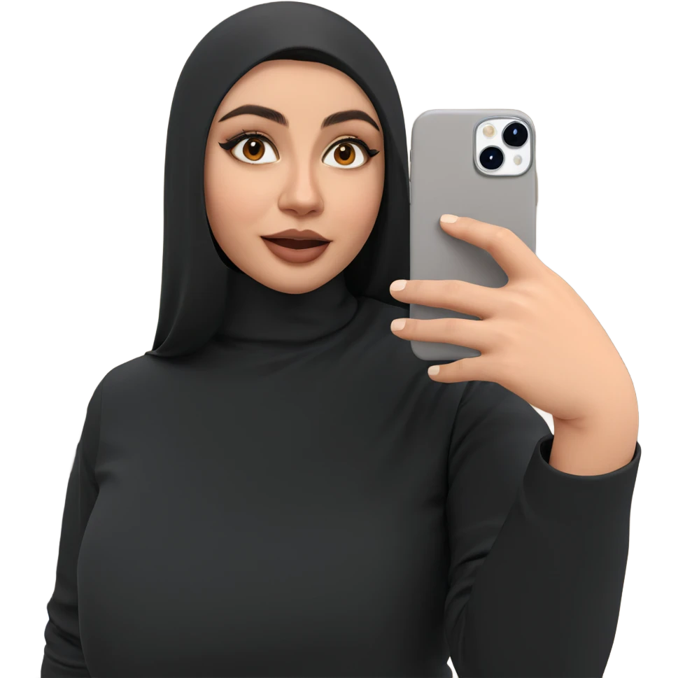 selfie with smartphone in hand emoji
