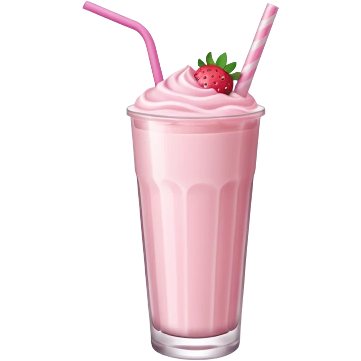 Strawberry milkshake emoji