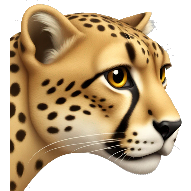 Detailed cheetah emoji side view" emoji