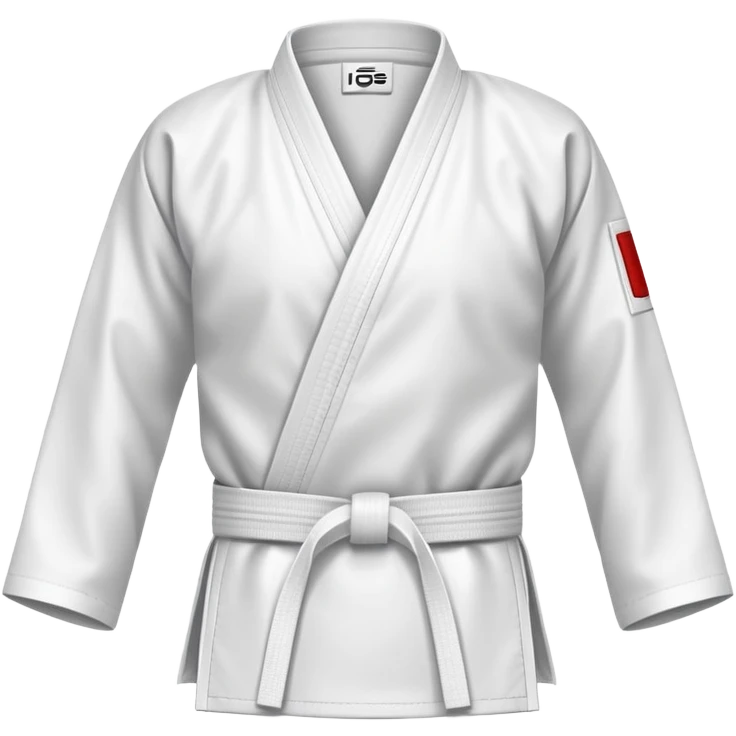 Plain white martial arts uniform, folded neatly emoji