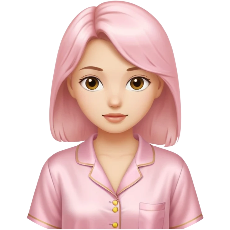 Cute silk pyjama top light pink  emoji